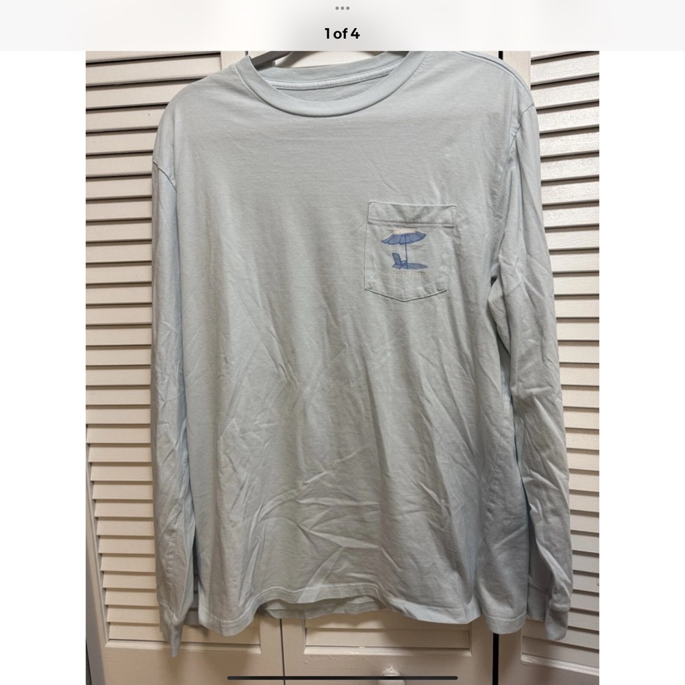 Men’s Vineyard Vines Beach Long Sleeve Pocket Tee Medium NWOT $35.00